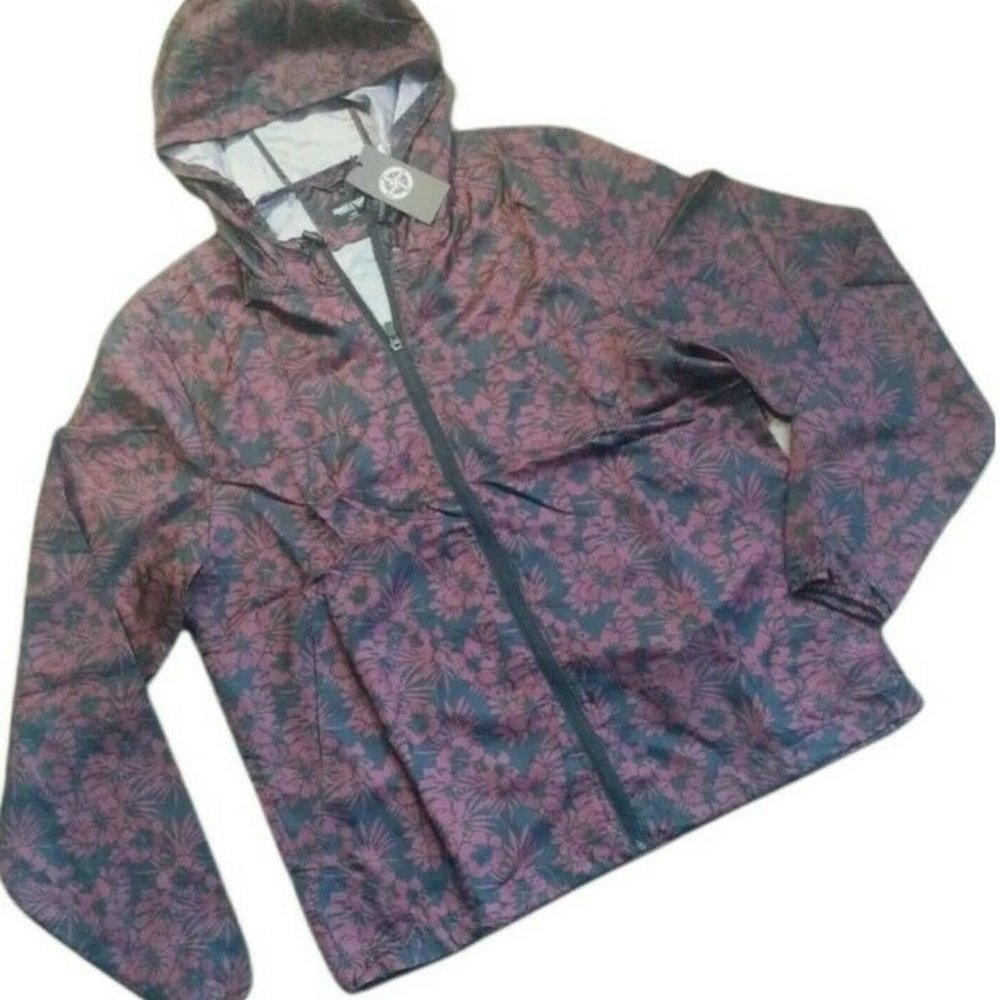 Sunrise Kingdom L Waterproof Packable Lightweight Windbreaker Zip Up Hoodie